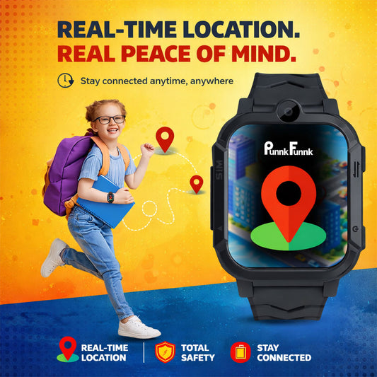 PunnkFunnk Kids Smartwatch & Wireless Headphones Gift Combo for Boys & Girls (7–15 Years) | Learning + Music Entertainment Kit