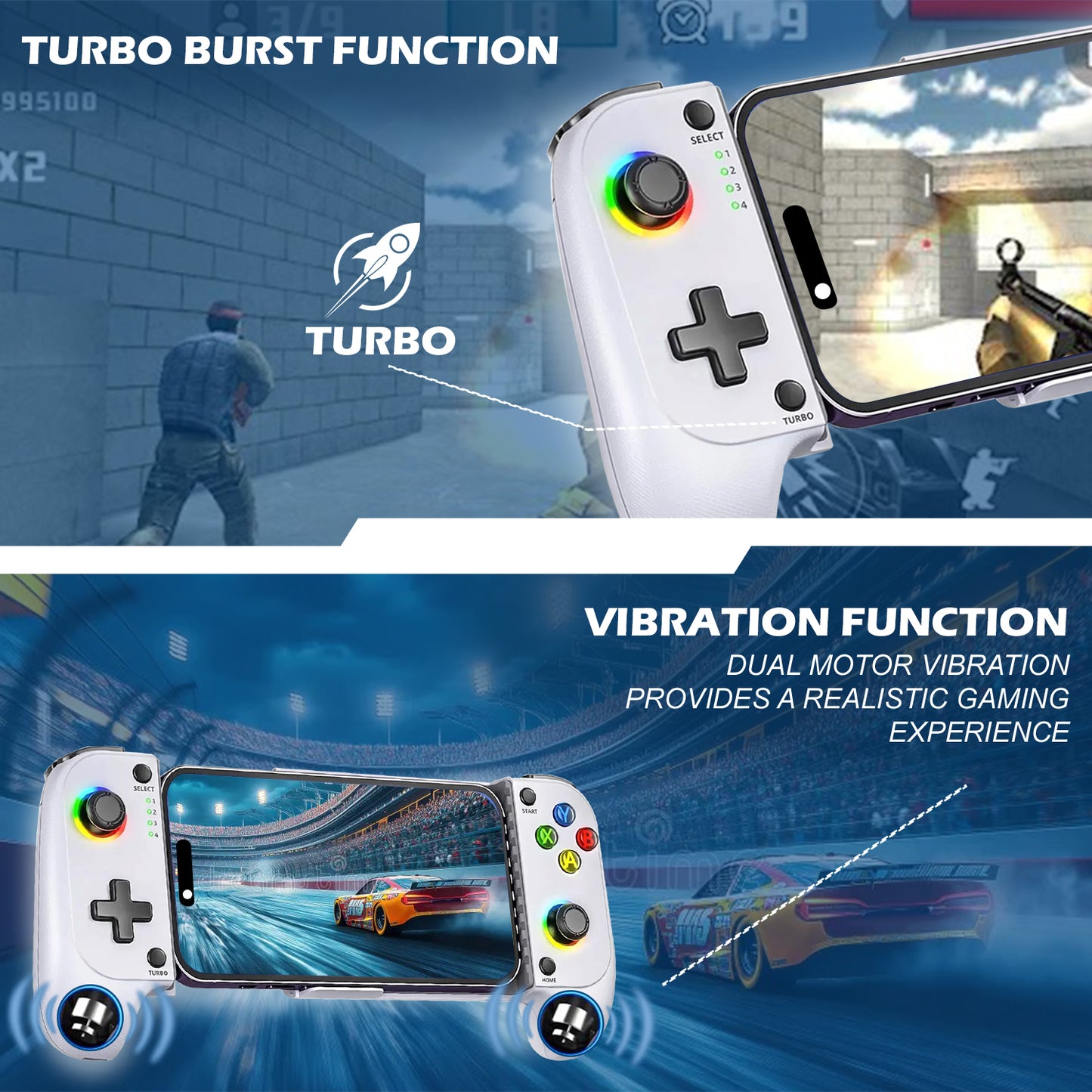 Bluetooth Mobile Gamepad iPhone/Android, XBOX, PC, PS4, PS3