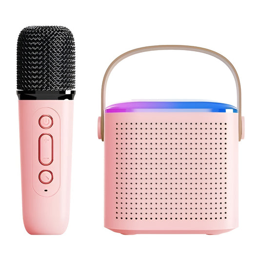 Wireless Mini Vocal Speaker with Dual Mic RGB Lights & Voice