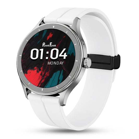 PunnkFunnk Active Lite 1.49"Amoled Display BT Calling, Notification, Music, Sports, fitness Smartwatch (Magnetic)