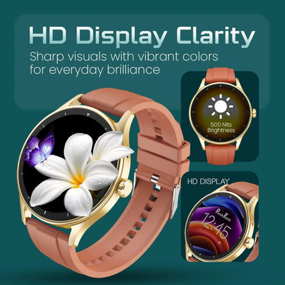 PunnkFunnk Active Lite 1.49"Amoled Display BT Calling, Notification, Music, Sports, fitness Smartwatch (Silicone)
