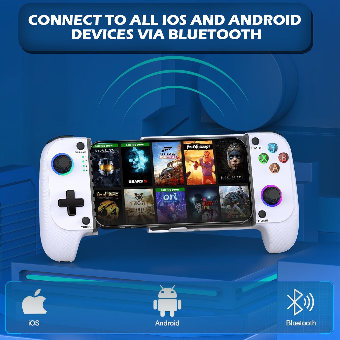 Bluetooth Mobile Gamepad iPhone/Android, XBOX, PC, PS4, PS3