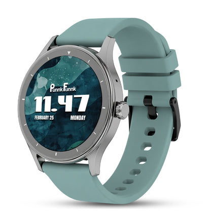 PunnkFunnk Active Lite 1.49"Amoled Display BT Calling, Notification, Music, Sports, fitness Smartwatch (Silicone)