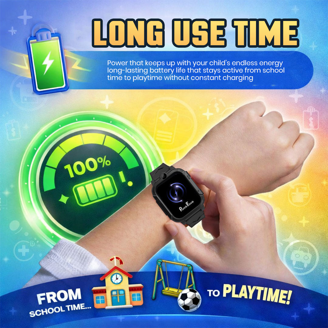 PunnkFunnk Kids Smartwatch & Wireless Headphones Gift Combo for Boys & Girls (7–15 Years) | Learning + Music Entertainment Kit