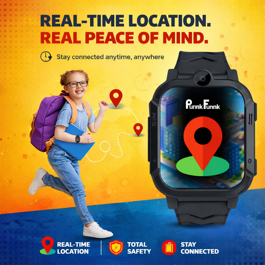 PunnkFunnk Kids Smartwatch & Wireless Headphones Gift Combo for Boys & Girls (7–15 Years) | Learning + Music Entertainment Kit