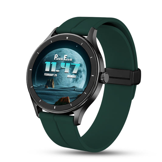 PunnkFunnk Active Lite 1.49"Amoled Display BT Calling, Notification, Music, Sports, fitness Smartwatch (Magnetic)