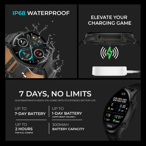 PunnkFunnk SK10 Round dial Smartwatch with 5.0 BT Calling, AMOLED Display, Metal Build, 100+ Sports Modes, IP68 Waterproof, Sleep Tracking, Heart Rate Monitoring(Made by MELBON)