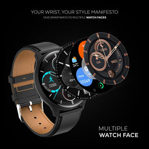 PunnkFunnk SK10 Round dial Smartwatch with 5.0 BT Calling, AMOLED Display, Metal Build, 100+ Sports Modes, IP68 Waterproof, Sleep Tracking, Heart Rate Monitoring(Made by MELBON)