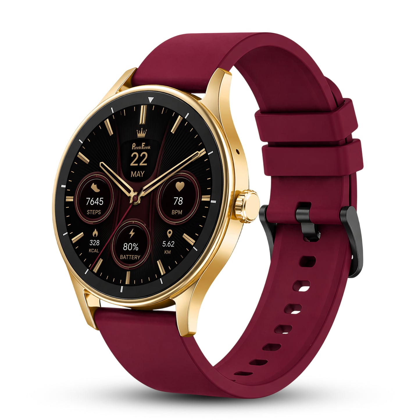 PunnkFunnk Active Lite 1.49"Amoled Display BT Calling, Notification, Music, Sports, fitness Smartwatch (Silicone)