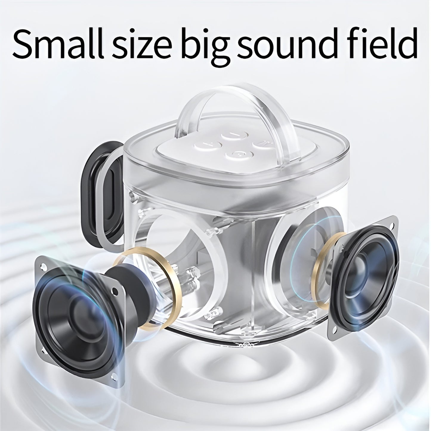 Wireless Mini Vocal Speaker with Dual Mic RGB Lights & Voice