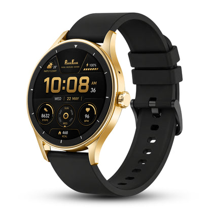 PunnkFunnk Active Lite 1.49"Amoled Display BT Calling, Notification, Music, Sports, fitness Smartwatch (Silicone)