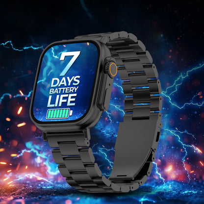 T800 Ultra Smartwatch Stainless Steel, BT Calling, Fitness & Music Smartwatch