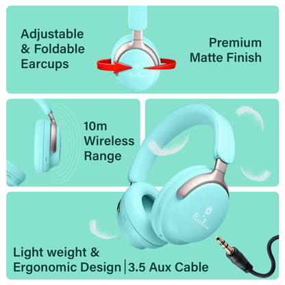 🔥 PunnkFunnk Super Bass Over-Ear Headphone   Crystal Clear Sound | Deep Bass | Soft Cushions   Perfect for Music, Gaming & Calls 🎧