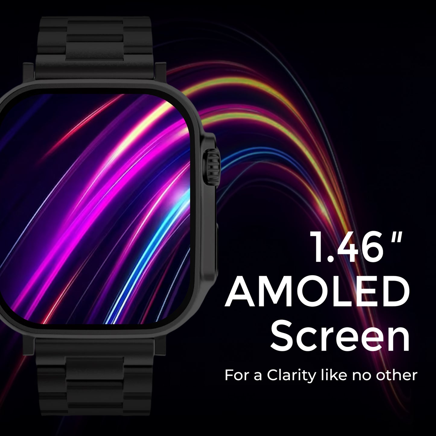 T800 Ultra Smartwatch Stainless Steel, BT Calling, Fitness & Music Smartwatch