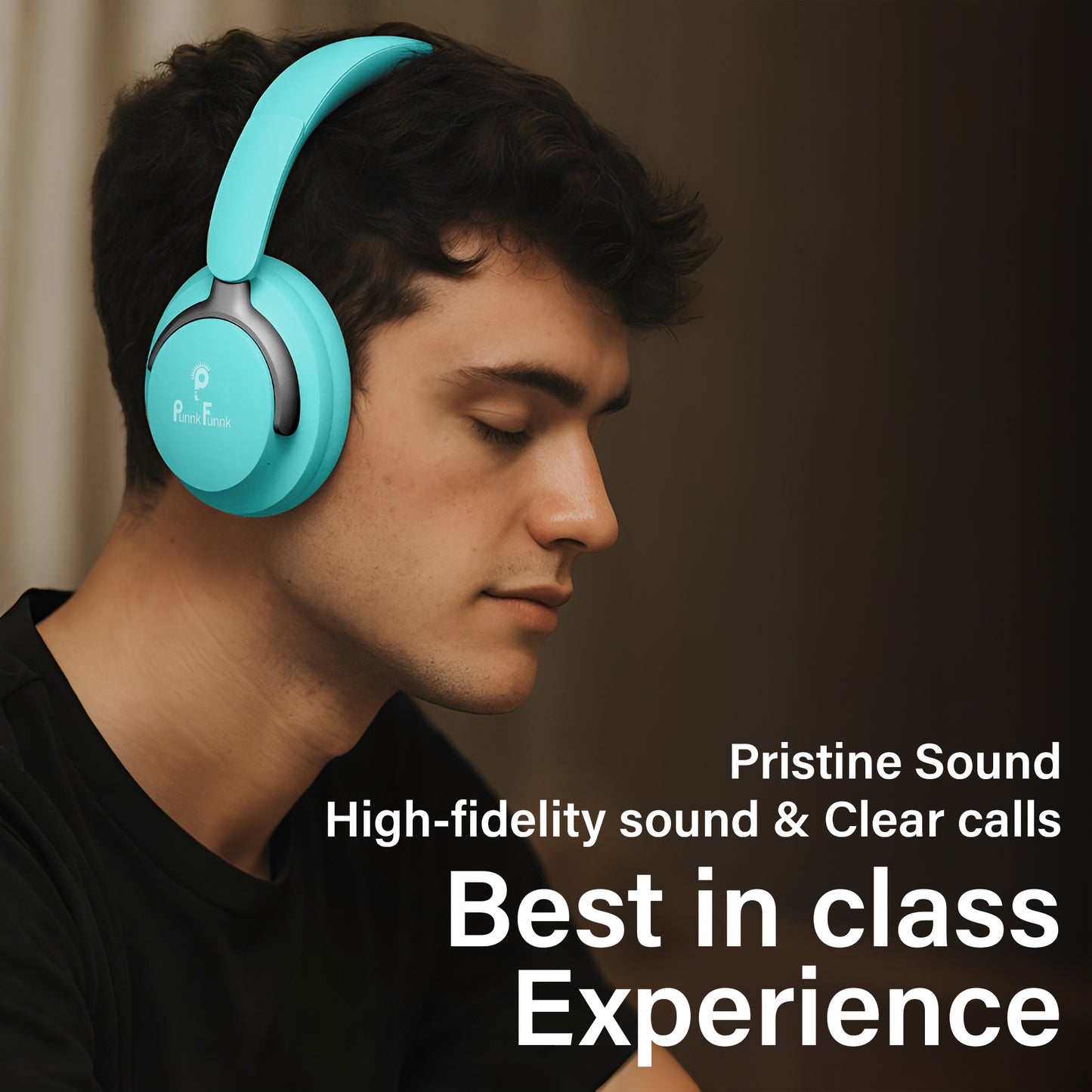 🔥 PunnkFunnk Super Bass Over-Ear Headphone   Crystal Clear Sound | Deep Bass | Soft Cushions   Perfect for Music, Gaming & Calls 🎧