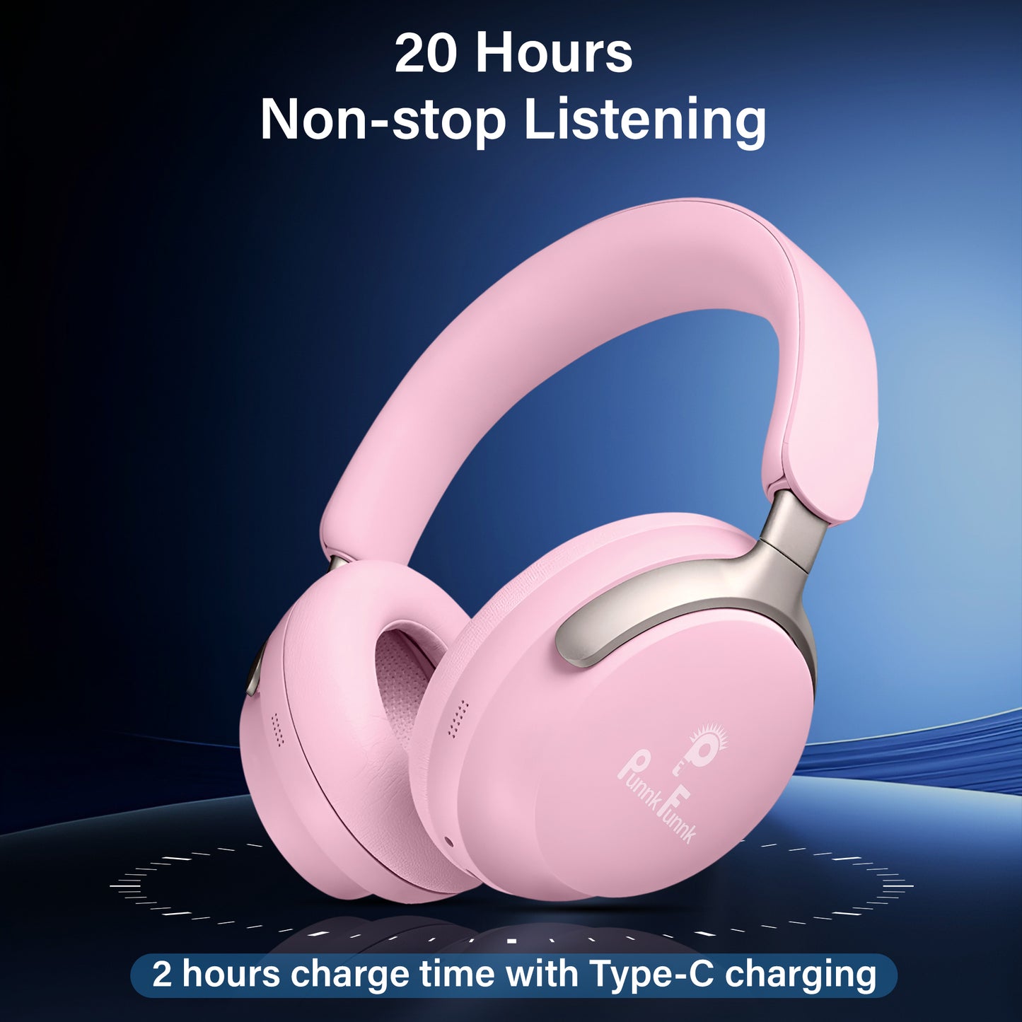 🔥 PunnkFunnk Super Bass Over-Ear Headphone   Crystal Clear Sound | Deep Bass | Soft Cushions   Perfect for Music, Gaming & Calls 🎧