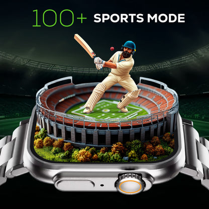 T800 Ultra Smartwatch Stainless Steel, BT Calling, Fitness & Music Smartwatch