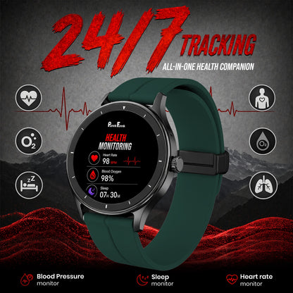 PunnkFunnk Active Lite 1.49"Amoled Display BT Calling, Notification, Music, Sports, fitness Smartwatch (Magnetic)
