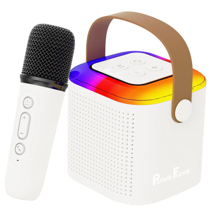 Wireless Mini Vocal Speaker with Dual Mic RGB Lights & Voice