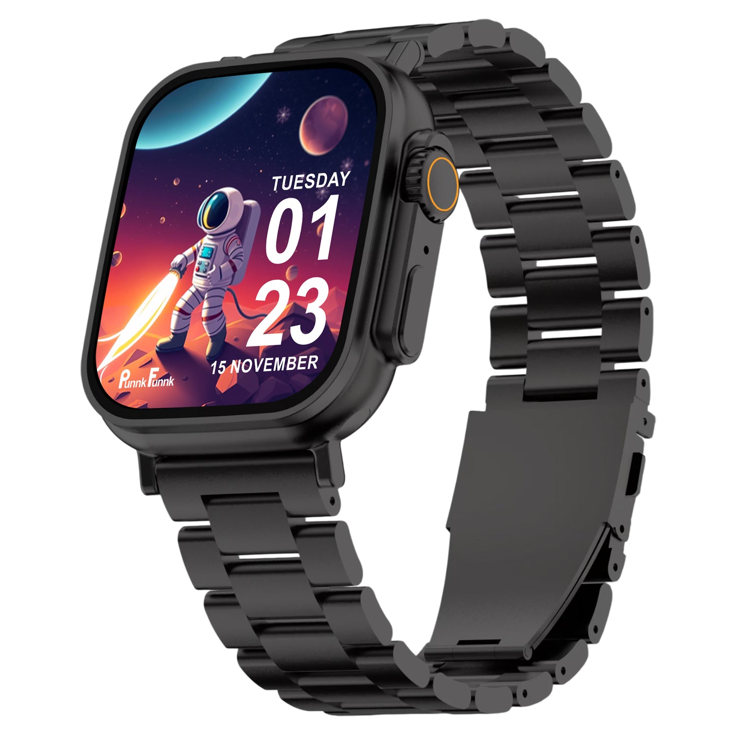 T800 Ultra Smartwatch Stainless Steel, BT Calling, Fitness & Music Smartwatch