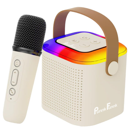 Wireless Mini Vocal Speaker with Dual Mic RGB Lights & Voice