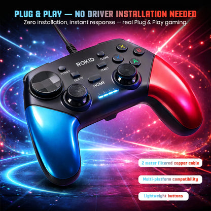 G9 Wired Gaming Controller for Android And iOS , PS3, PS4, PS5 Gamepad (Black / Red, For Android, PC, PS3, PS4, PS5)