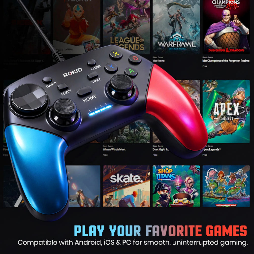 G9 Wired Gaming Controller for Android And iOS , PS3, PS4, PS5 Gamepad (Black / Red, For Android, PC, PS3, PS4, PS5)