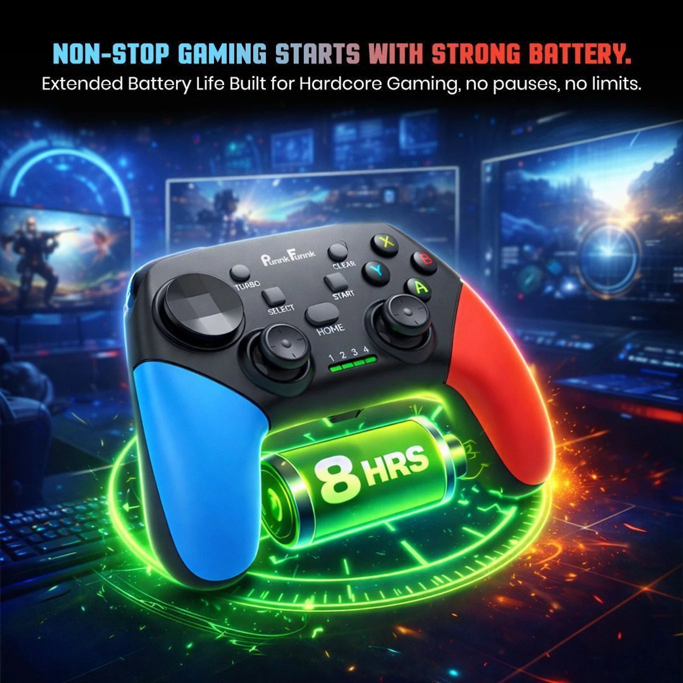 G9 Wireless Gaming Controller for Android And iOS , PS3, PS4, PS5 Gamepad (Black / Red, For Android, PC, PS3, PS4, PS5)