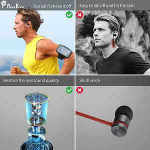 Wireless Bluetooth 5.0 Intense Workout Sports Earphones with Bass Stereo headset and a Mic for Men