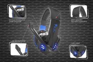 PunnkFunnk K20 Over Ear Gaming Headset with Mic
