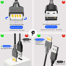 Load image into Gallery viewer, PunnkFunnk Reversible High Speed  2.4A Braided Type c USB C Micro USB 8PIN sync cable -FC11
