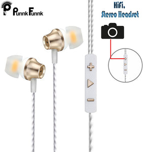 PunnkFunnk Metal47 In Ear Wired Earphone with Mic, Deep Bass Stereo Wired Earphone, All Device Support