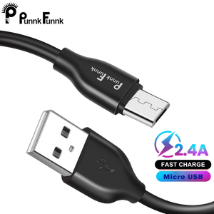 PunnkFunnk 2.4A Fast Charging Type C USB C Micro USB 8 Pin  lightning sysnc Cable -PF001