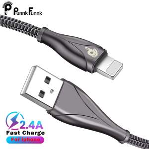 PunnkFunnk 4A Super Fast Charging Braided type c usb c micro usb 8pin sync USB Cable SFC47