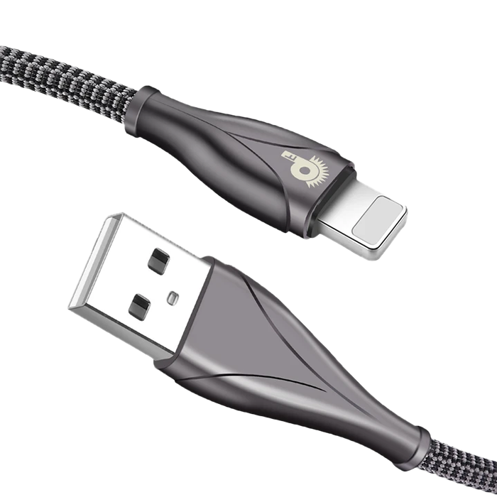 PunnkFunnk 2.4A Fast charging  braided Nylon Micro USB Type c USB C 8pin lightning snyc cables FC100