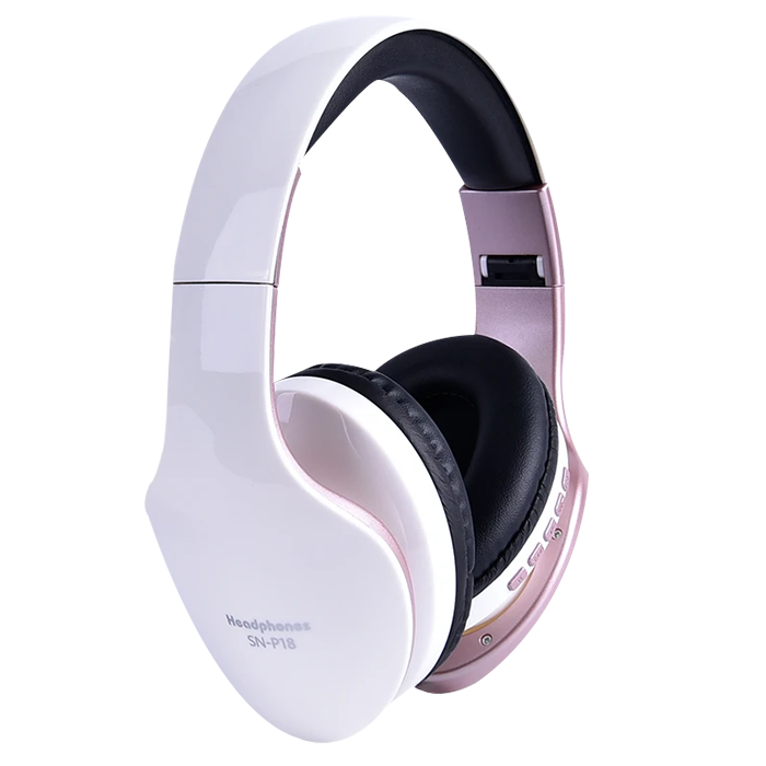 PunnkFunnk P18 Wireless Bluetooth Over Ear Headphone with Mic