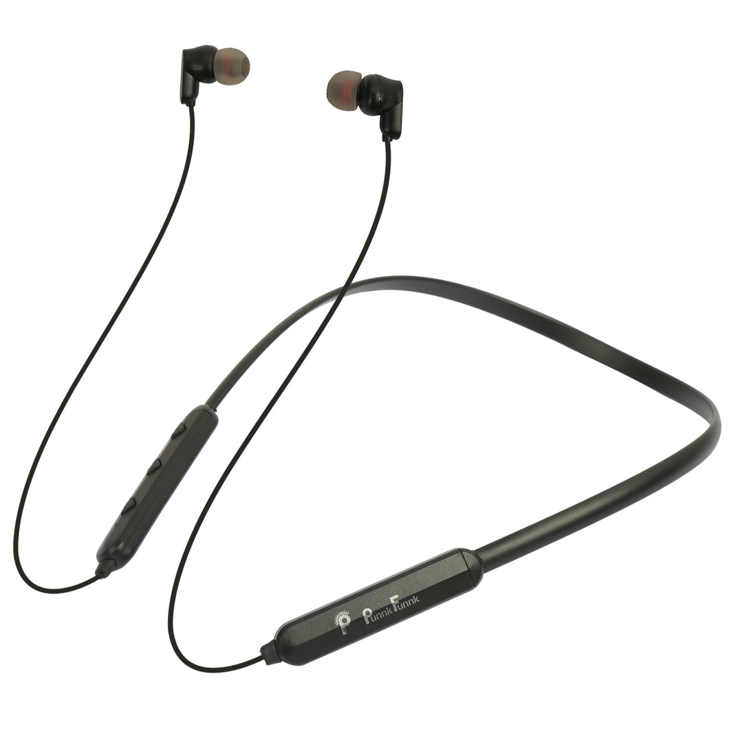 PunnkFunnk PF099 in-Ear Earphones Wireless Neckband with in-Built mic Feature